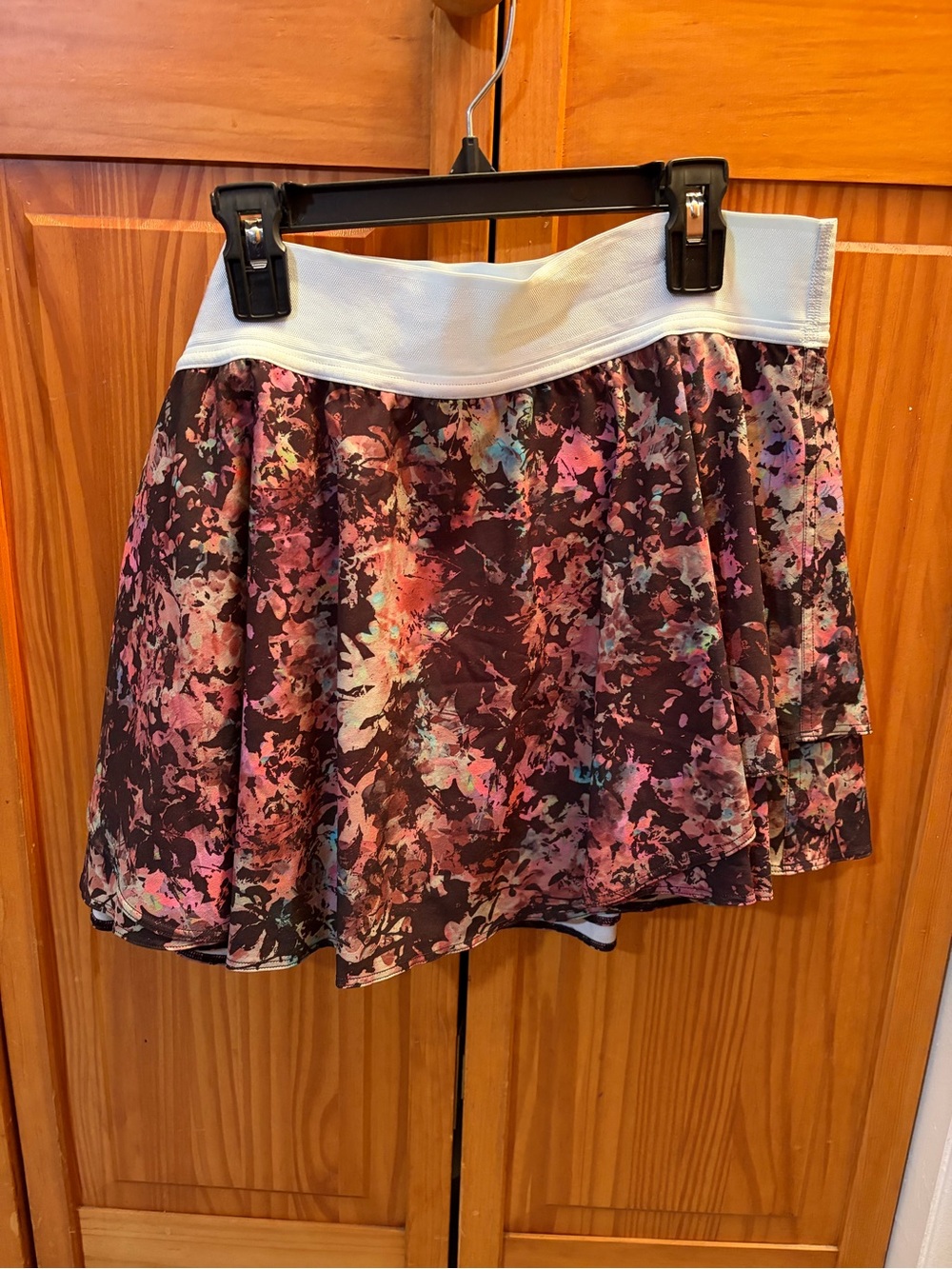 lululemon athletica Floral Print Skater Skirt with White Waistband